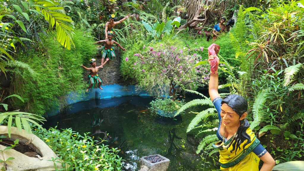 Village pond big foot
